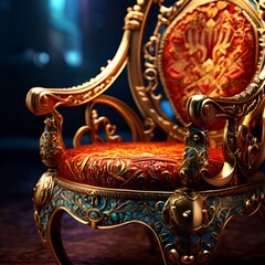 antique armchair with ornament
