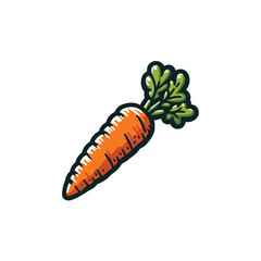 cartoon carrot healthy vegetable vector illustration template design