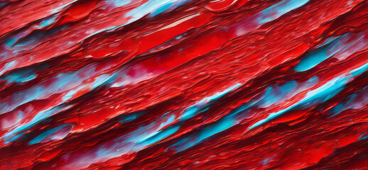 Red, blue and white impasto abstract acryl background. Gradient colors oil painting
