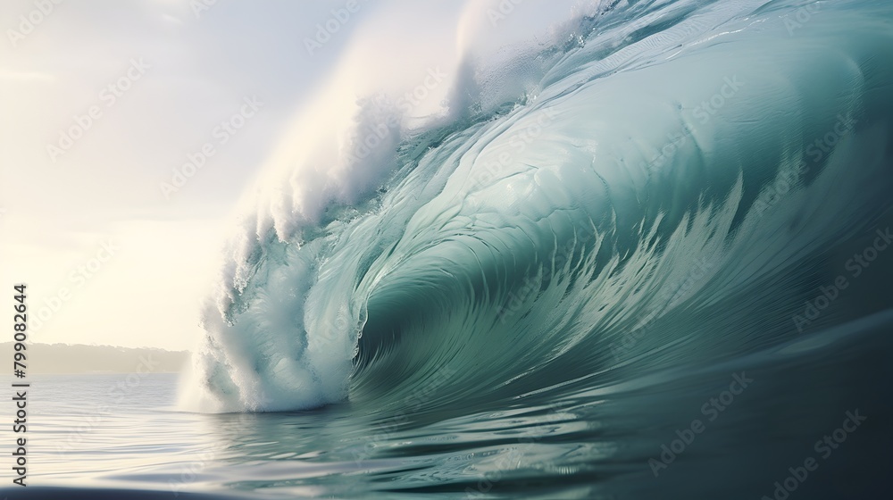 Aufkleber witness the mesmerizing flow of an elegant gray wave, gracefully swooshing with smoothness and speed