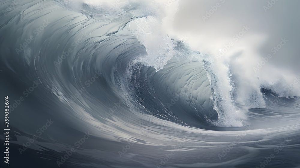 Aufkleber witness the mesmerizing flow of an elegant gray wave, gracefully swooshing with smoothness and speed