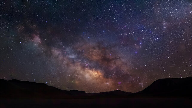 Deep space universe galaxy milky way night sky filled with stars.