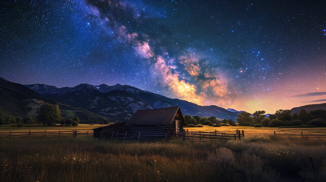 Deep space universe galaxy milky way night sky filled with stars.