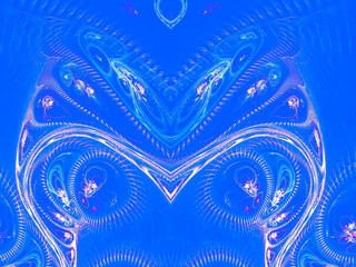 Fractal Fusion: Vibrant Plant Leaves, Sinuous Shapes, and Waves for Stunning Design Displays