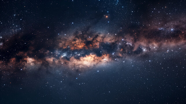 Deep space universe galaxy milky way night sky filled with stars.