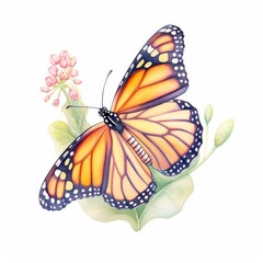 Obraz premium monarch butterfly watercolor, vibrant monarch butterfly watercolor
