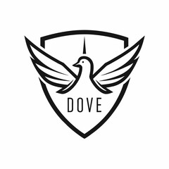 Obraz premium Dove Bird Logo vector (4)