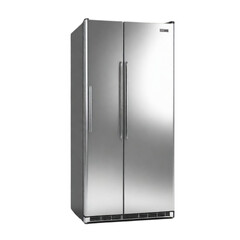 3d rendering big fridge on Isolated transparent background png. generated with AI