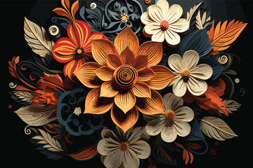 floral seamless pattern, a mesmerizing fusion of nature's most delicate elements