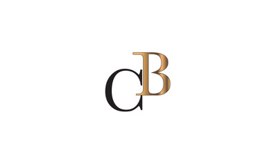  CB, BC, C, B Abstract Letters Logo Monogram