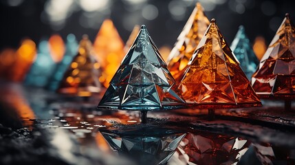 Christmas Decorations of Fir Trees and Fairy Houses,モミの木と妖精の家のクリスマス装飾,Generative AI