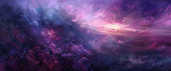 Twilight's embrace unveils a tapestry of ethereal purples and pinks, whispering secrets of the night sky.