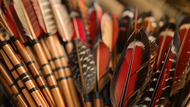 Arrows with variously patterned feathers in a quiver, symbolizing diverse strategies in leadership