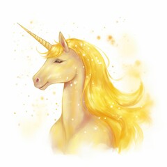 golden unicorn, radiant golden unicorn