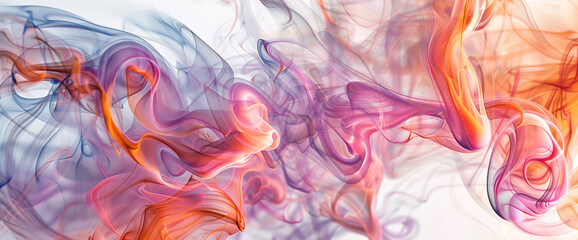 Translucent smoke twists and twirls, painting an abstract background that enchants the senses.