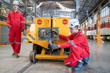 Engineers inspect the Scharfenberg coupler after every use.