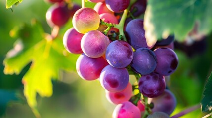 Obraz premium Grapes hanging tree close-up