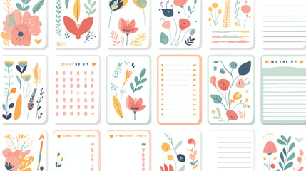 Planner pages templates for schedule and to-do list