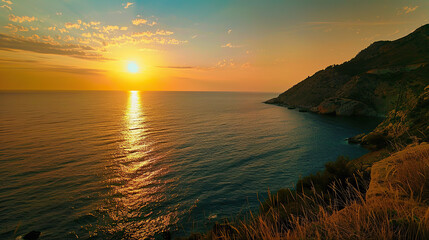 Fototapeta premium Sunset over the sea