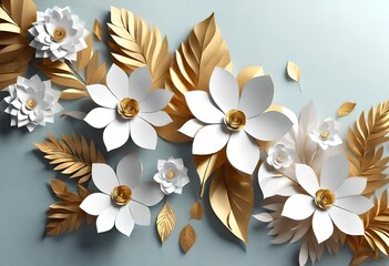 flowers on a wooden background