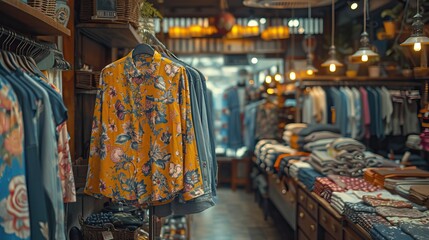 Naklejka premium clothes mart interior 