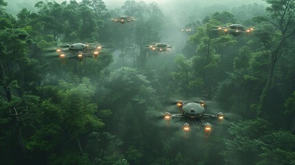 Drones in the forest 