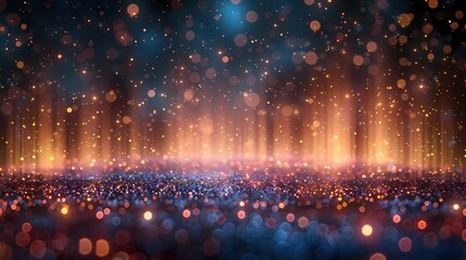 A glittering banner cascading down against a deep, midnight backdrop, each sparkle captured in stunning high-definition detail