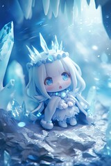 Obraz premium Cute ice queen character