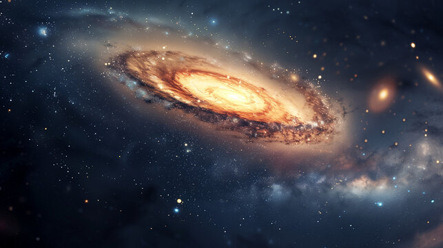 Endless Universe with galaxy stars.