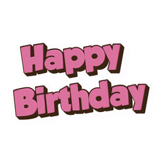 Happy Birthday Messages Sticker Design lettering sticker typographic message chat badge