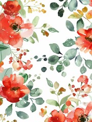 Vibrant Floral Arrangement on White Background Generative AI