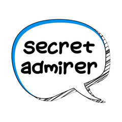Secret Admirer Messages Sticker Design lettering sticker typographic message chat badge