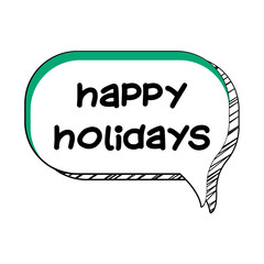 Happy Holidays Messages Sticker Design lettering sticker typographic message chat badge
