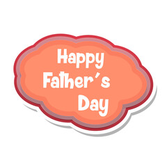 Happy Father's Day Messages Sticker Design lettering sticker typographic message chat badge