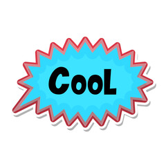 Cool Messages Sticker Design lettering sticker typographic message chat badge