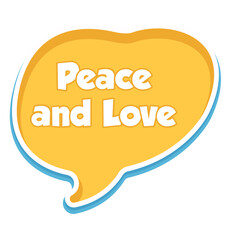 Peace and Love Messages Sticker Design lettering sticker typographic message chat badge