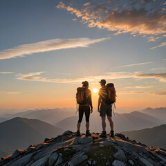 couple on the top of the mountain