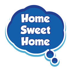 Home Sweet Home Messages Sticker Design lettering sticker typographic message chat badge