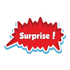 Surprise! Messages Sticker Design lettering sticker typographic message chat badge