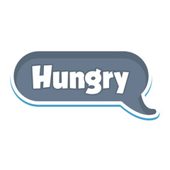 Hungry Messages Sticker Design lettering sticker typographic message chat badge