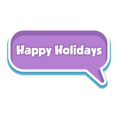 Happy Holidays Messages Sticker Design lettering sticker typographic message chat badge