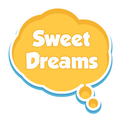Sweet Dreams Messages Sticker Design lettering sticker typographic message chat badge