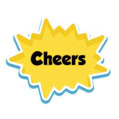 Cheers Messages Sticker Design lettering sticker typographic message chat badge