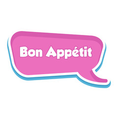 Bon App�tit Messages Sticker Design lettering sticker typographic message chat badge