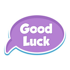 Good Luck Messages Sticker Design lettering sticker typographic message chat badge
