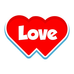 Love Messages Sticker Design lettering sticker typographic message chat badge