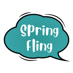 Spring Fling Messages Sticker Design lettering sticker typographic message chat badge