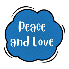 Peace and Love Messages Sticker Design lettering sticker typographic message chat badge