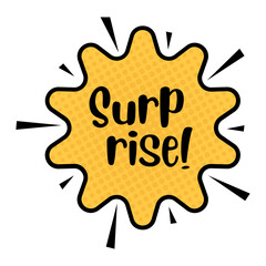 Surprise! Messages Sticker Design lettering sticker typographic message chat badge