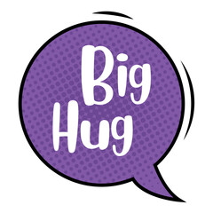 Big Hug Messages Sticker Design lettering sticker typographic message chat badge